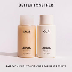 OUAI medium ingredients kumquat and babassu oil showing shine-boosting benefits