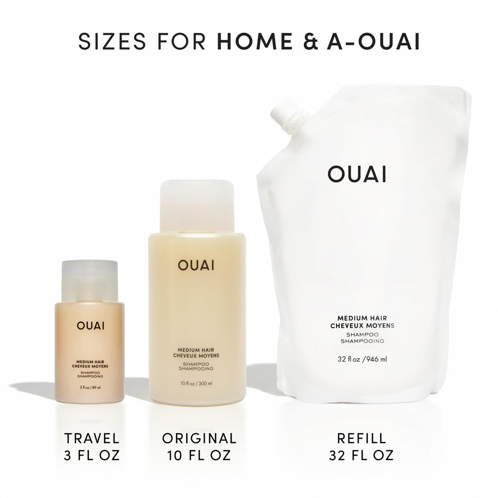 OUAI medium on bathroom shelf in lifestyle scene suggesting everyday luxury