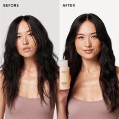 OUAI shampoo foam texture demonstrating gentle lather for effective cleansing