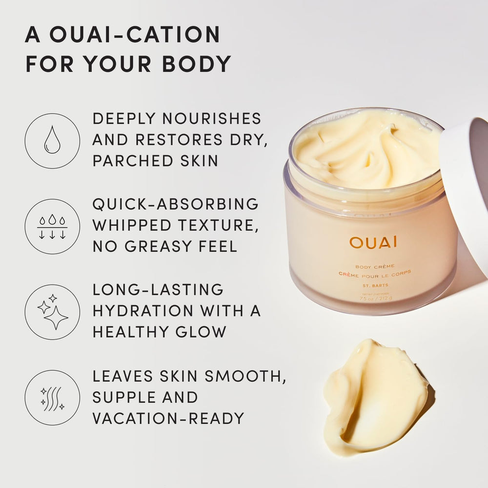 OUAI cream on hand being applied to showcase quick-sinking hydration benefit