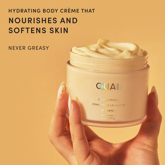 OUAI whipped cream texture close-up demonstrating fast absorption and light feel