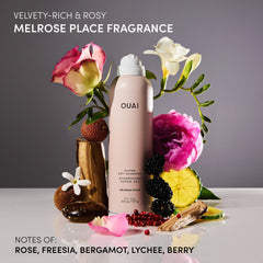 OUAI on dark hair demonstrating seamless blend with minimal residue