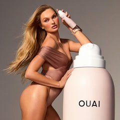 OUAI placed in a toiletry bag showing everyday lifestyle portability