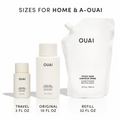 OUAI refill on shower shelf conveying everyday luxury routine
