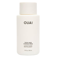 OUAI thick conditioner front packaging shows jar and brand, conveys moisturizing benefits