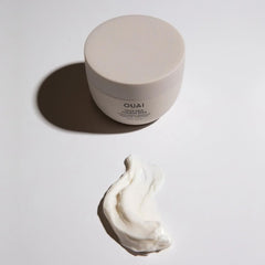 OUAI mask on bathroom shelf styled in a lifestyle scene for routine benefits