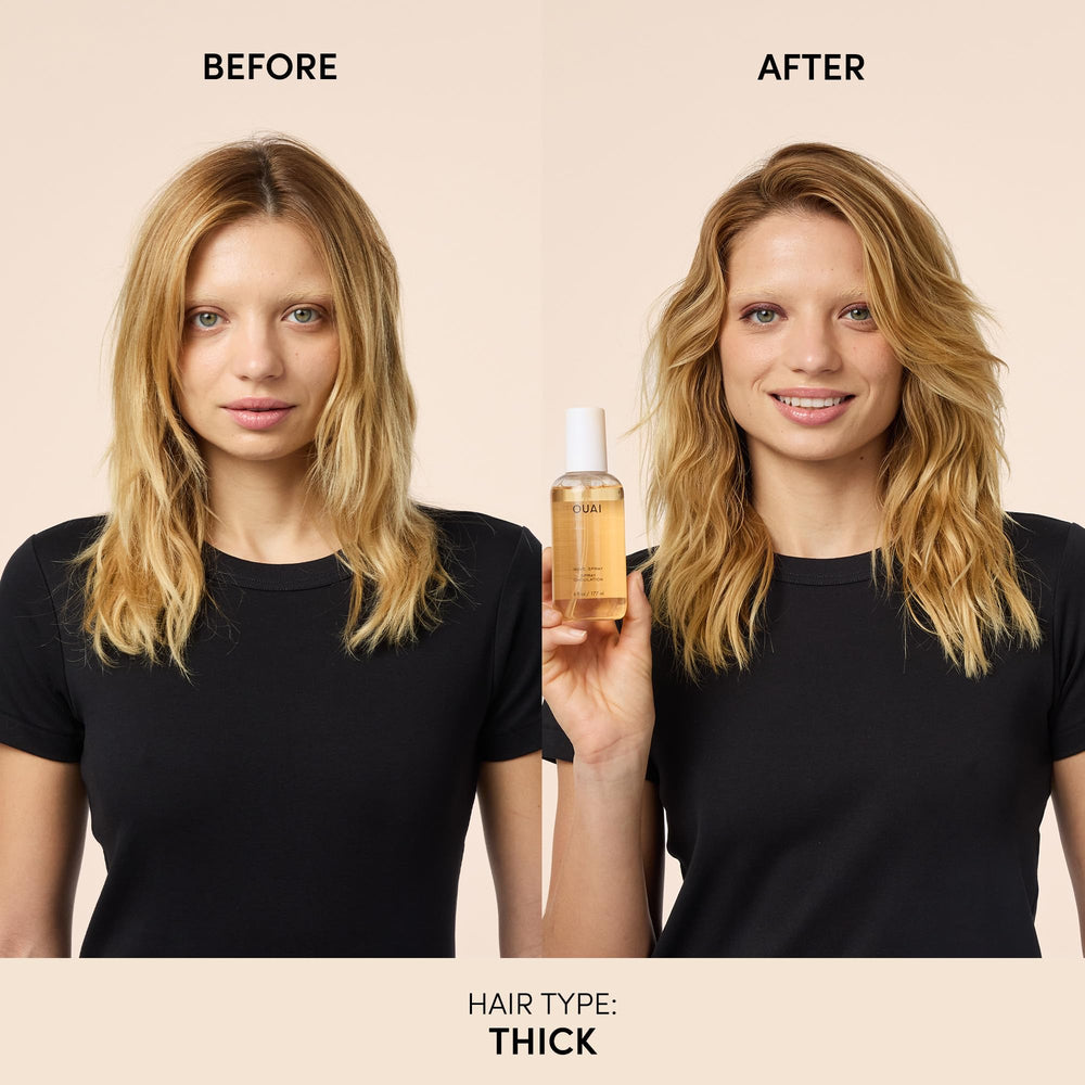 OUAI wave spray cloudy mist in air showing distributed texture and touchable waves