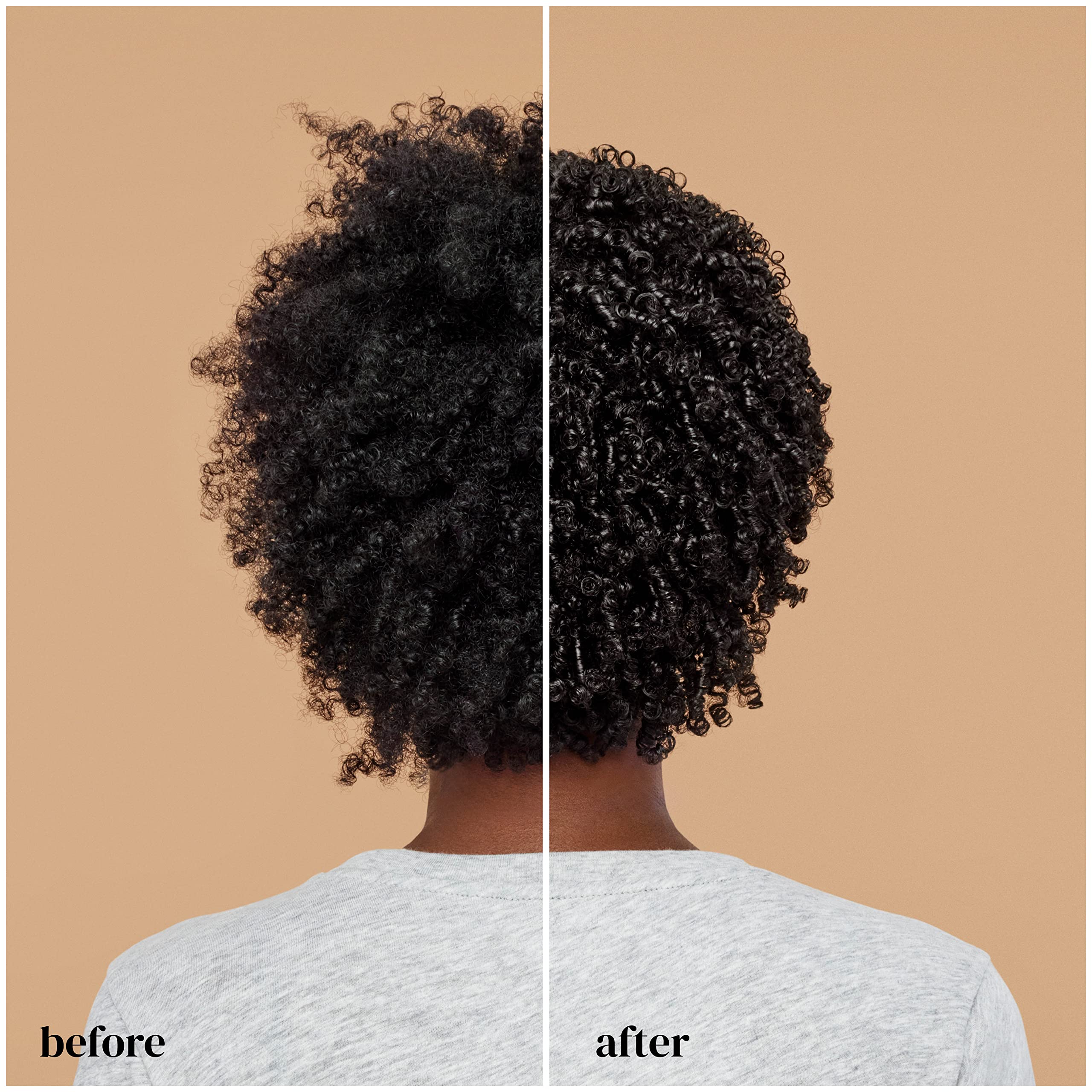 Ouidad gel applied to curls demonstrating definition and reduced frizz instantly