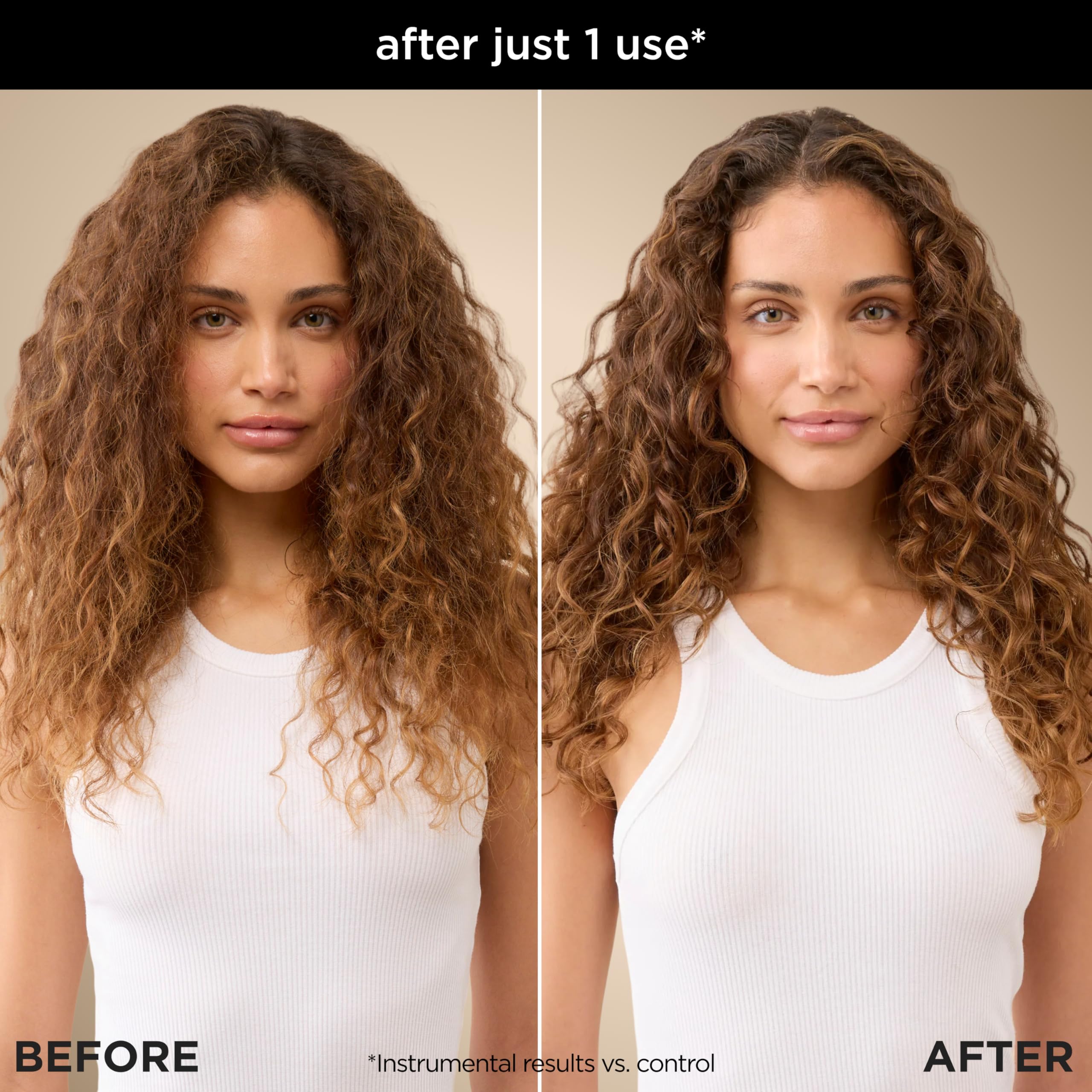 Ouidad mask applied to wet curls demonstrating detangling benefit