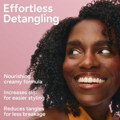 Ouidad before and after showing improved curl definition and shine