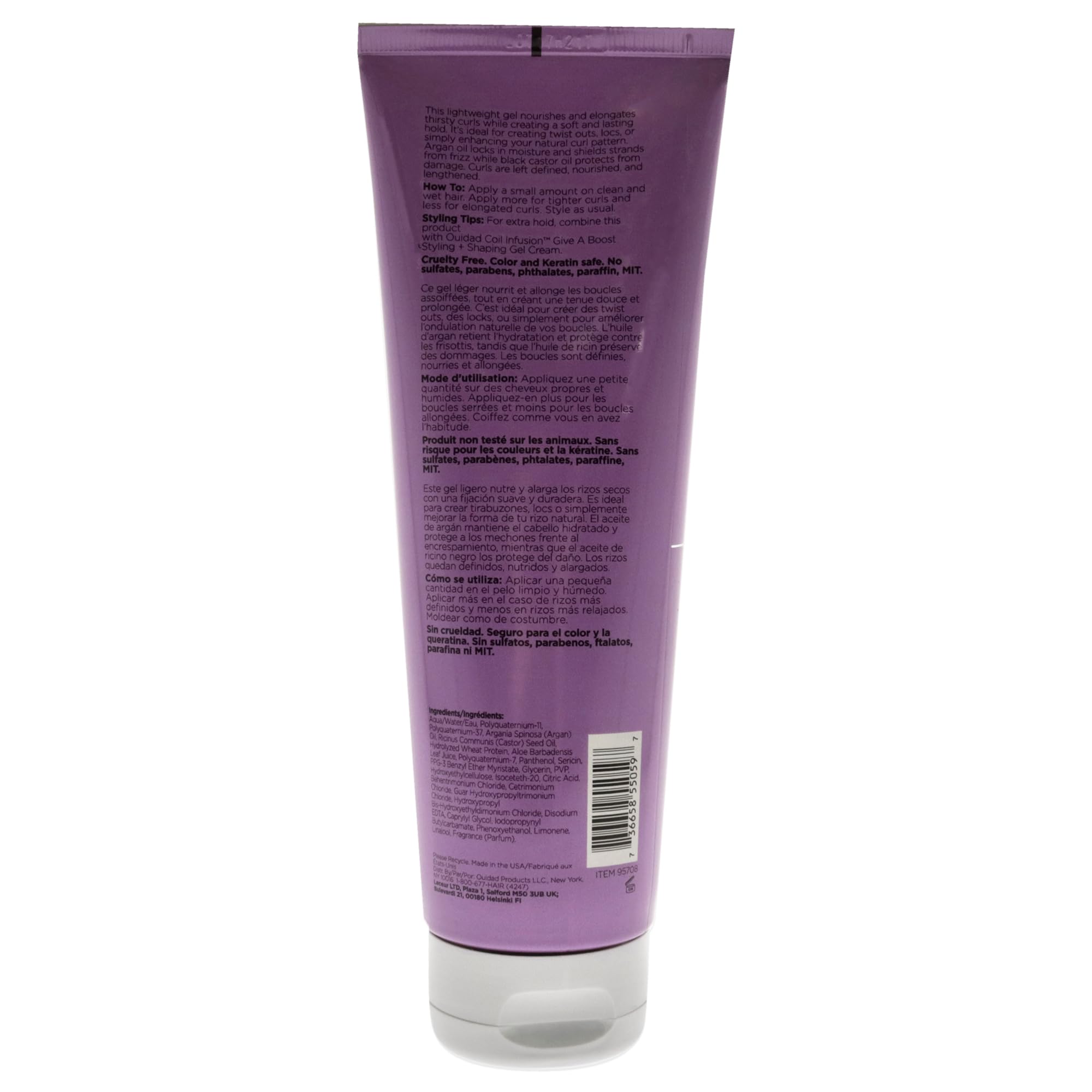 Ouidad product texture closeup displaying gel-cream consistency for smooth application