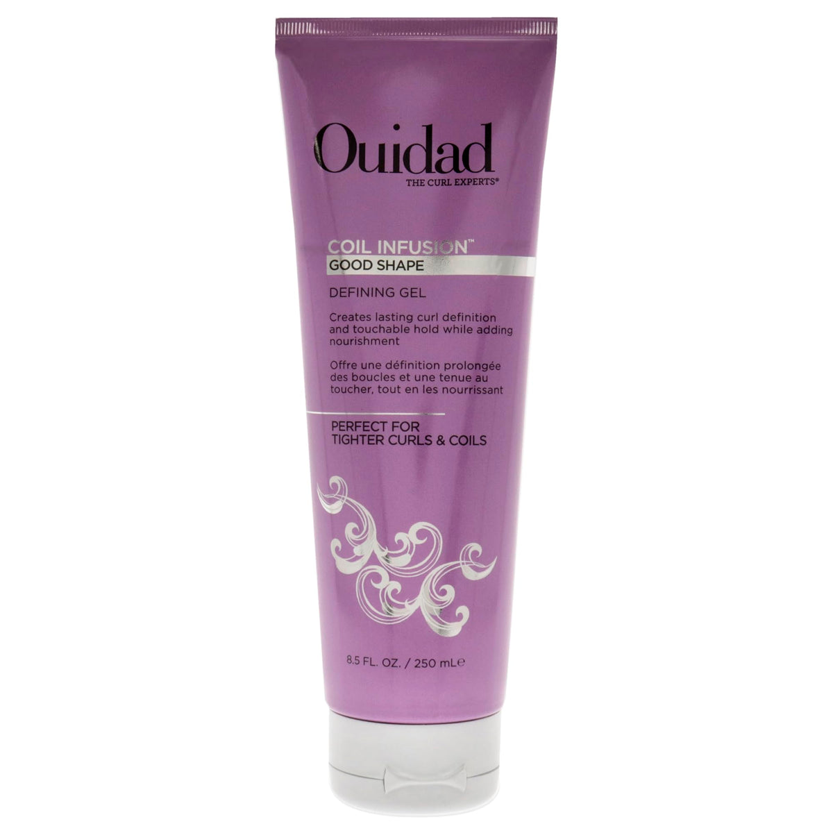 Ouidad front packaging showing jar and label with benefit of defined coils