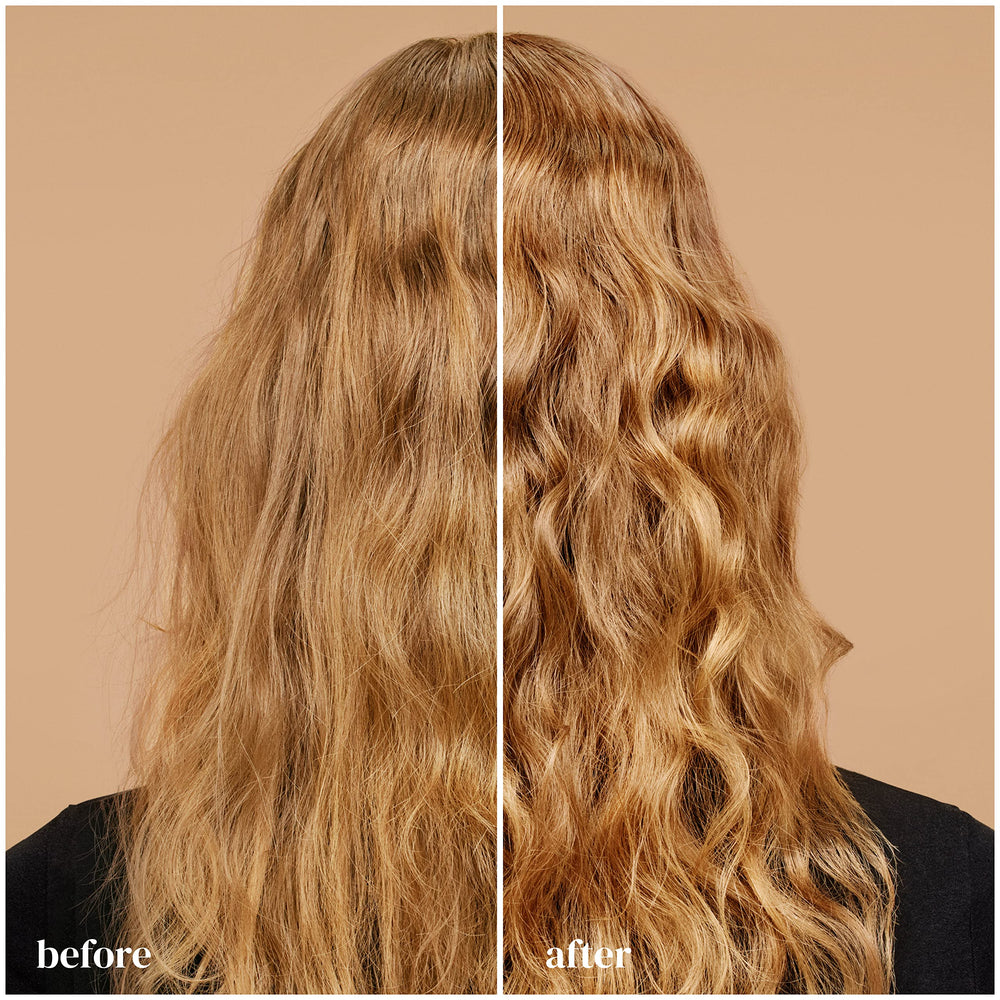 Ouidad used with a diffuser to show controlled volume and reduced frizz