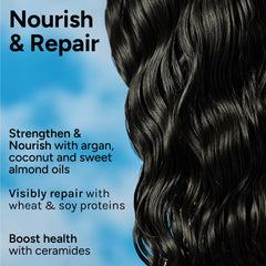 Close-up of green tea, kiwi and witch hazel ingredients used by Ouidad