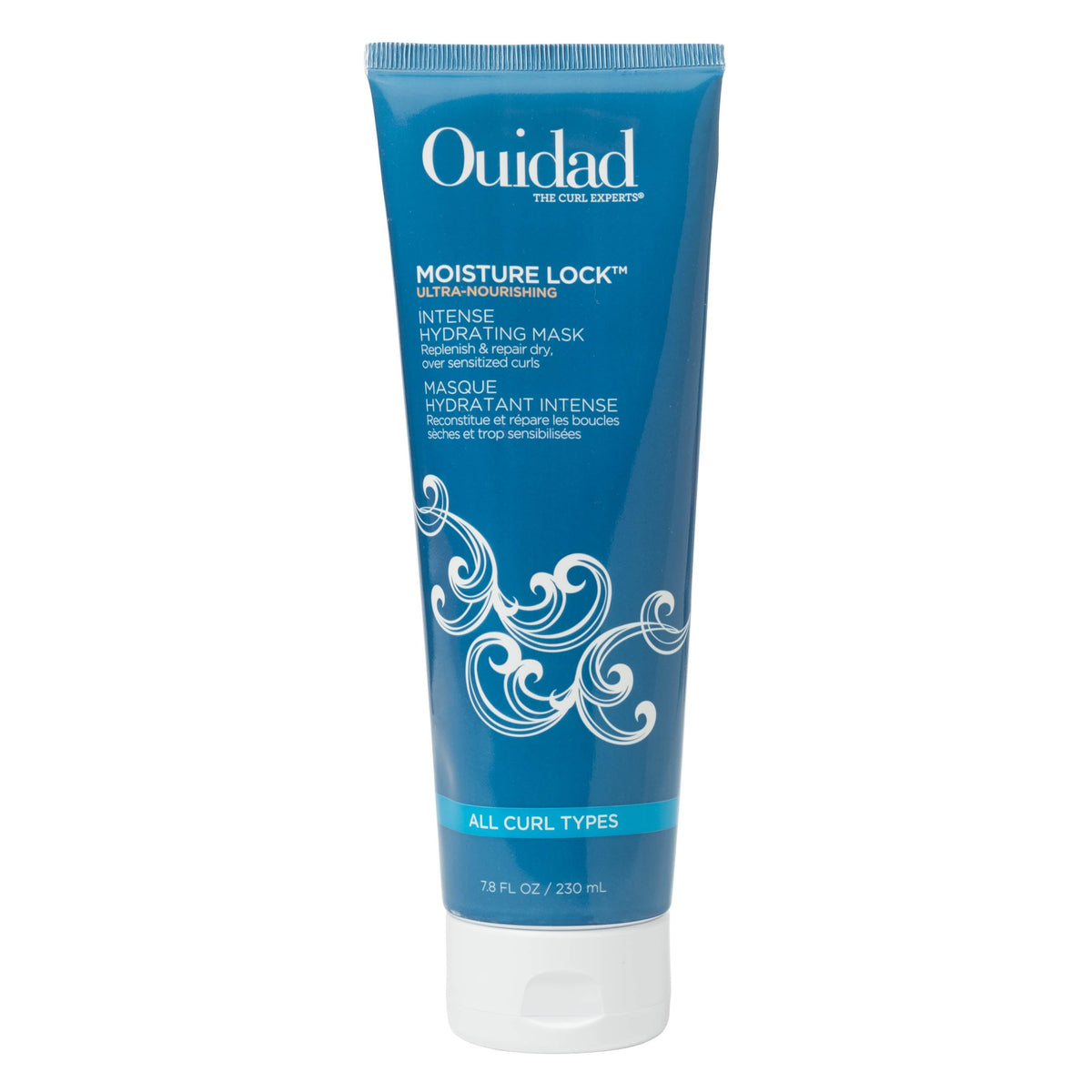 Ouidad moisture lock front jar showing product label and volume for clear purchase decision