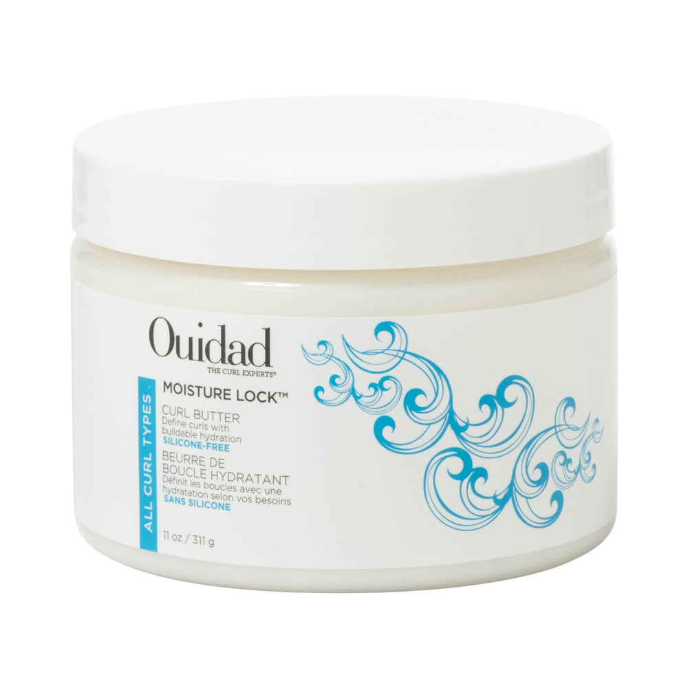 Ouidad jar front view showing product and clear size for styling benefit