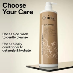 Ouidad next to a hand for scale to emphasize small travel size