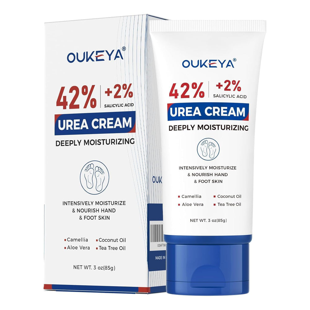 OUKEYA front packaging showing tube and product benefit for softening skin
