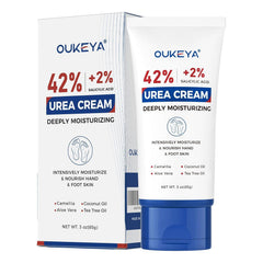 OUKEYA front packaging showing tube and product benefit for softening skin