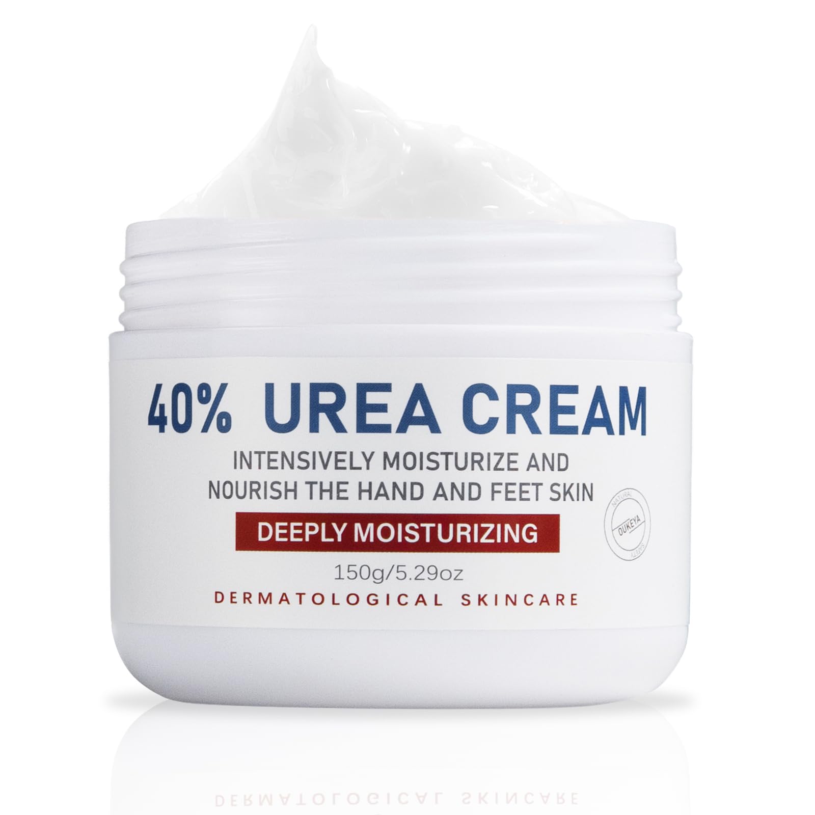 OUKEYA tube front view shows product and fast moisturizing benefits
