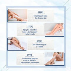 OUKEYA cream used on hands to hydrate and reduce roughness