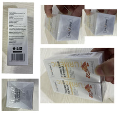 OUKPANE golden serum drop on hand texture image showing fast absorption benefit