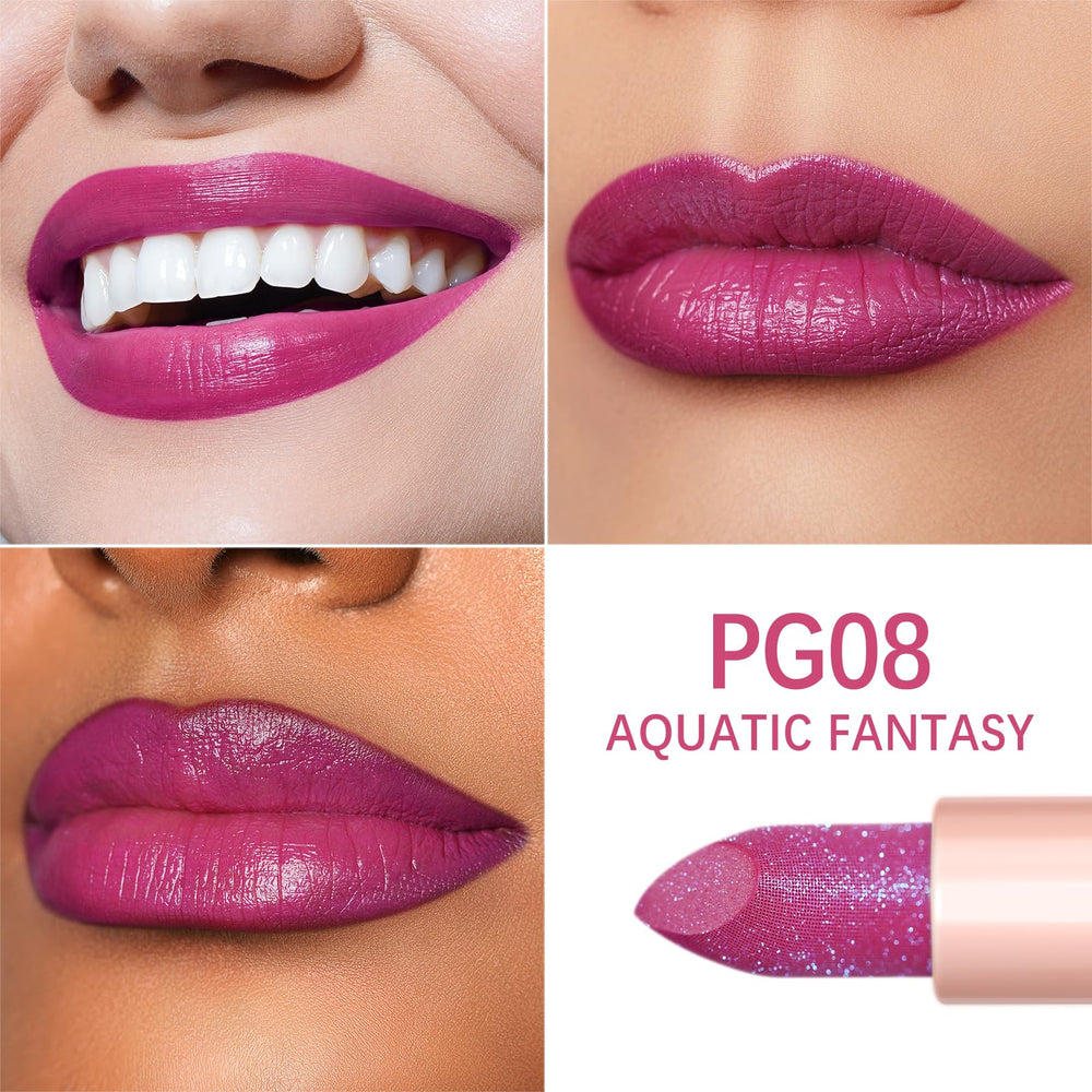 Oulac applied on lips showing subtle purple tint and plumping benefit