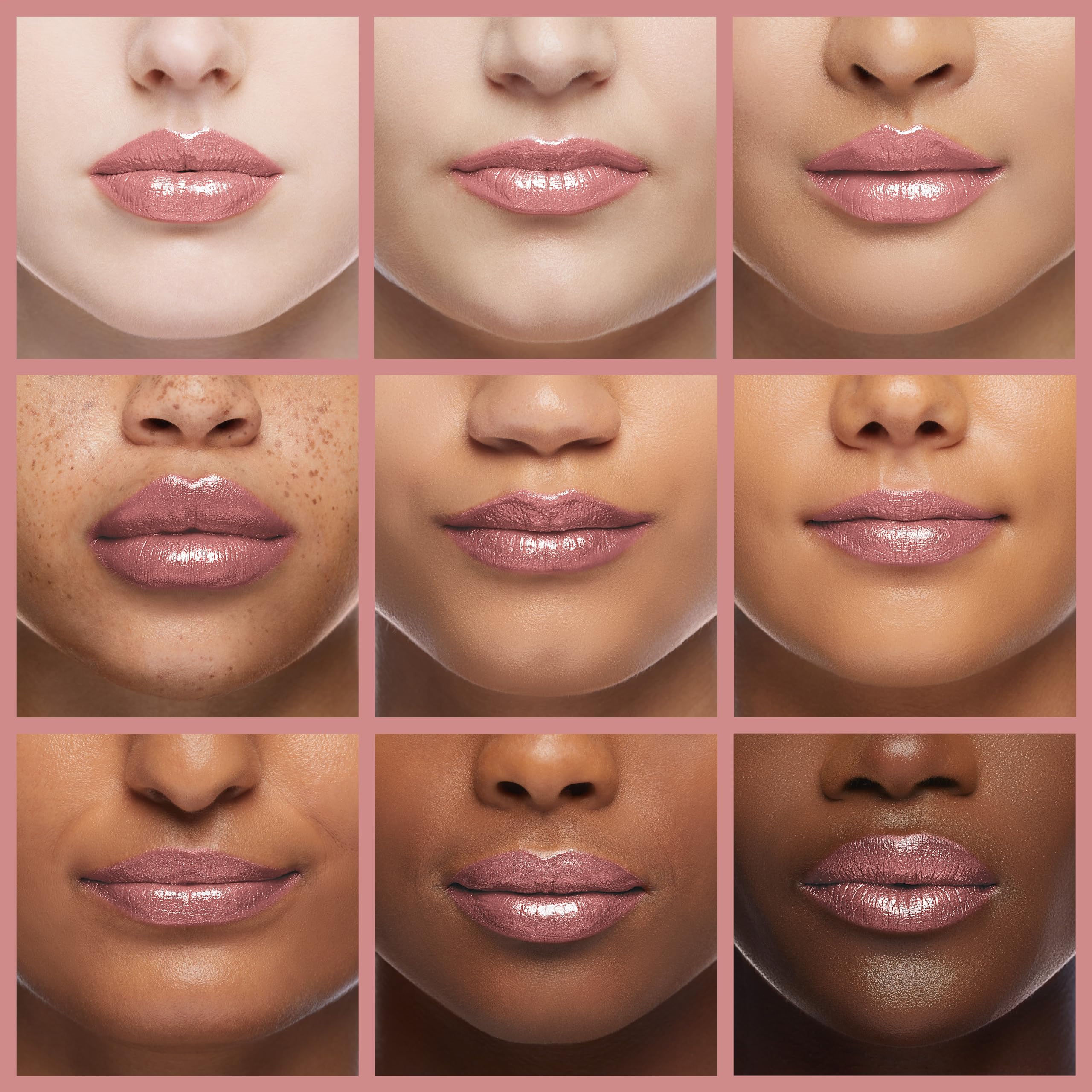 Close-up of Oulac lipstick bullet texture showing creamy metallic finish and smooth glide