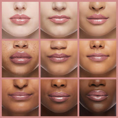 Close-up of Oulac lipstick bullet texture showing creamy metallic finish and smooth glide
