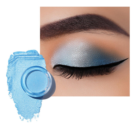 Oulac pot front view showing blue shimmer and compact design benefits lasting wear