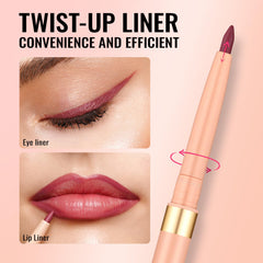 Oulac application along lashline illustrating smooth glide and neat definition