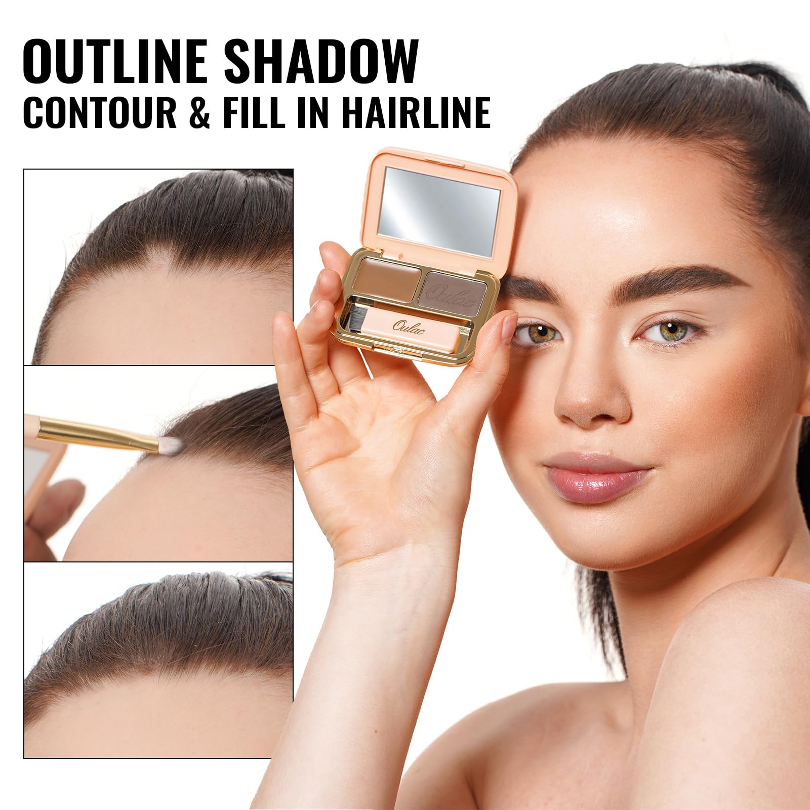 Oulac built-in mirror reflection aiding accurate on-the-go application