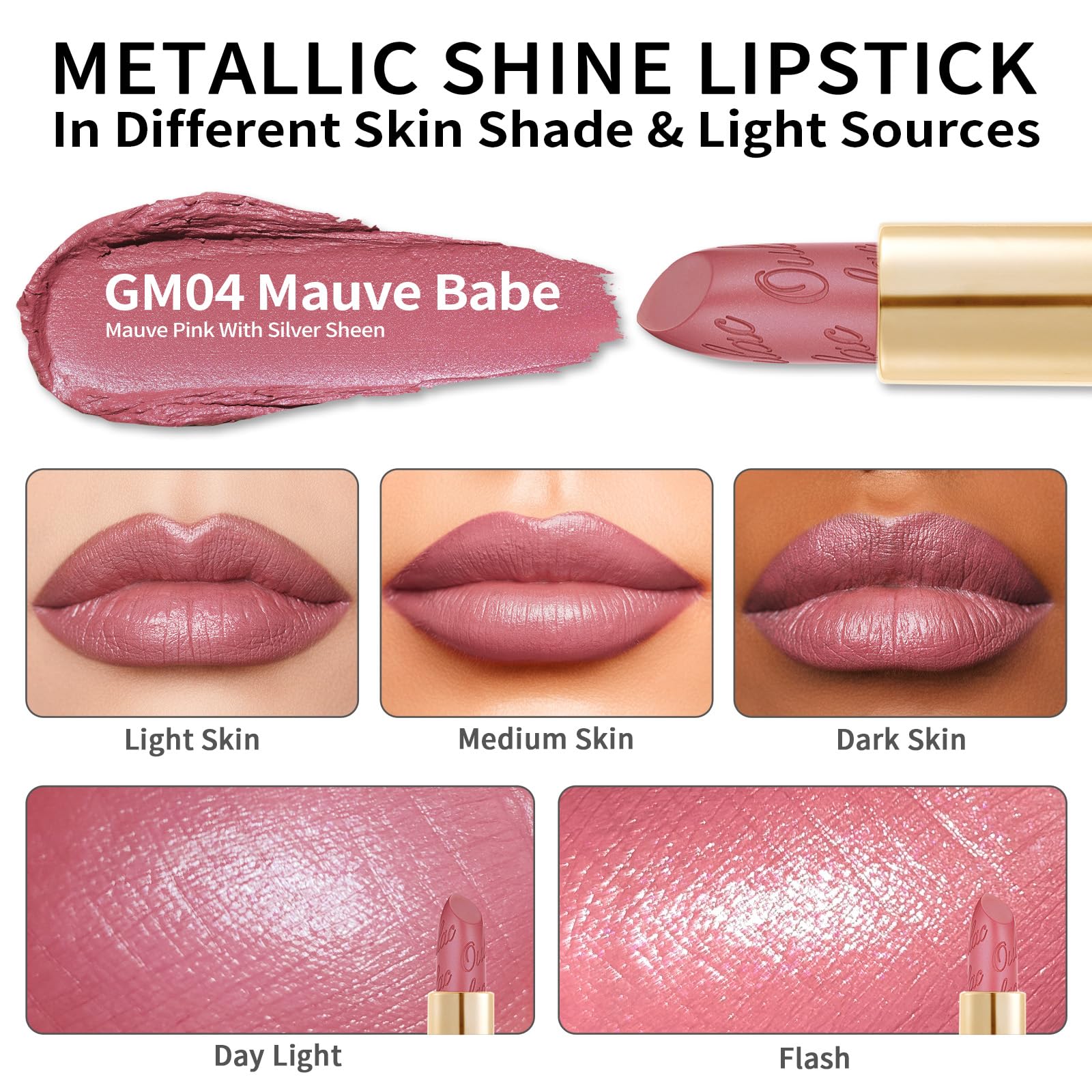 Oulac lipstick bullet close-up showing creamy texture and smooth application benefit
