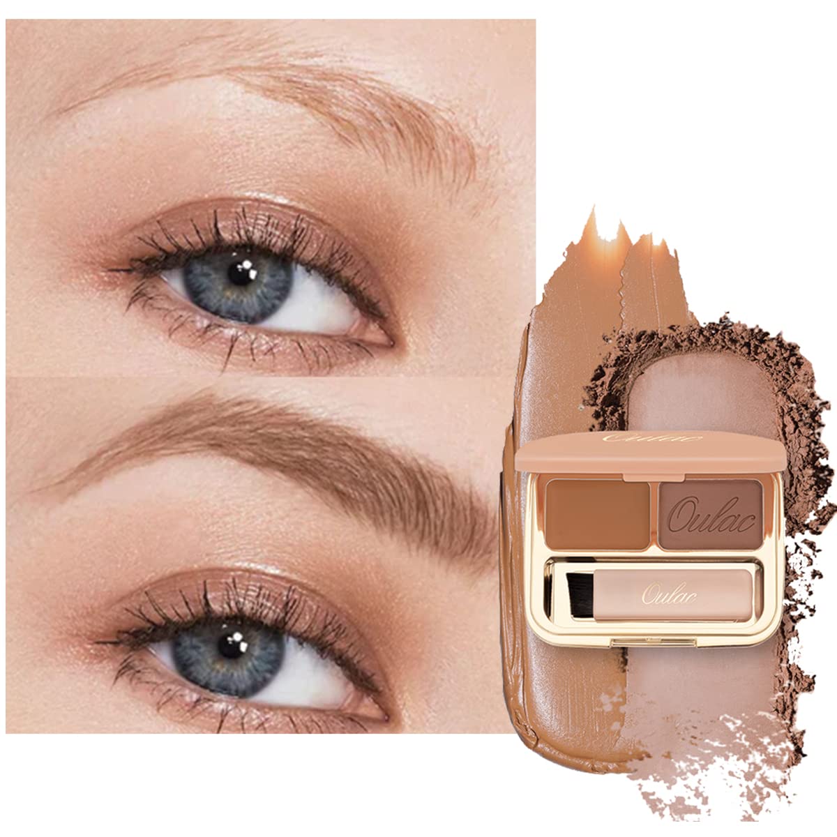 Oulac compact front view showing Ginger shade and travel convenience