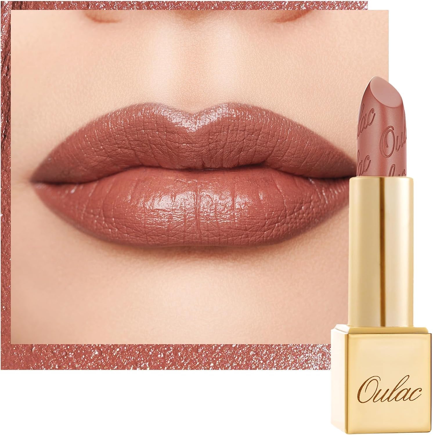 Oulac front packaging showing elegant mirror-finish tube and shade label