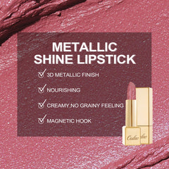 Oulac lipstick in hand for scale showing compact size and travel convenience