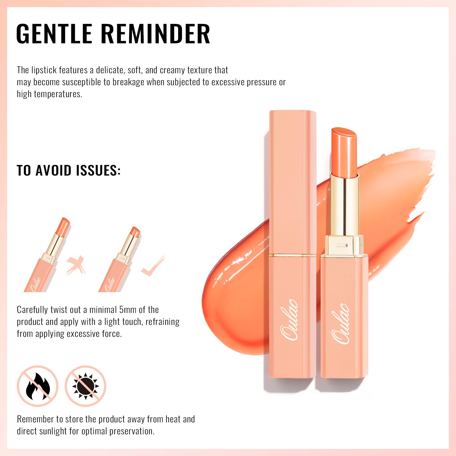 Oulac label with PETA vegan badge showing cruelty-free and ethical benefit