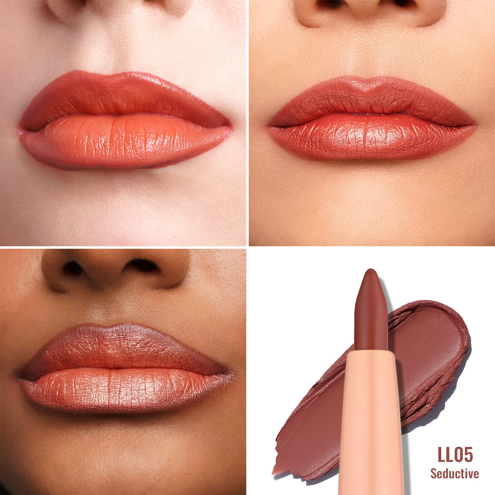 Oulac applied on lips closeup showing defined, smudge‑resistant finish