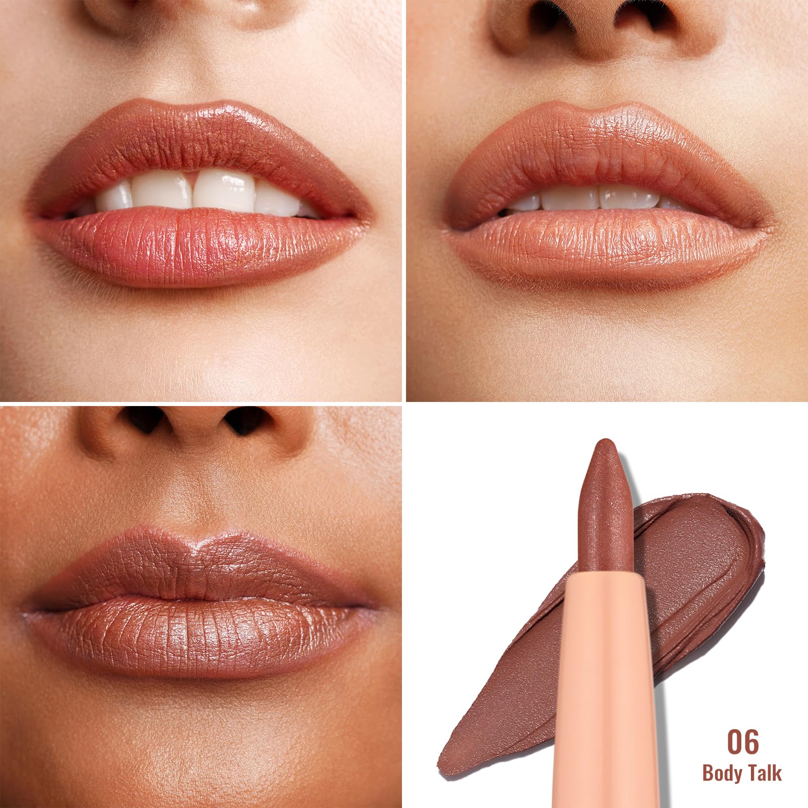 Oulac lipliner texture swatch showing creamy glide benefit