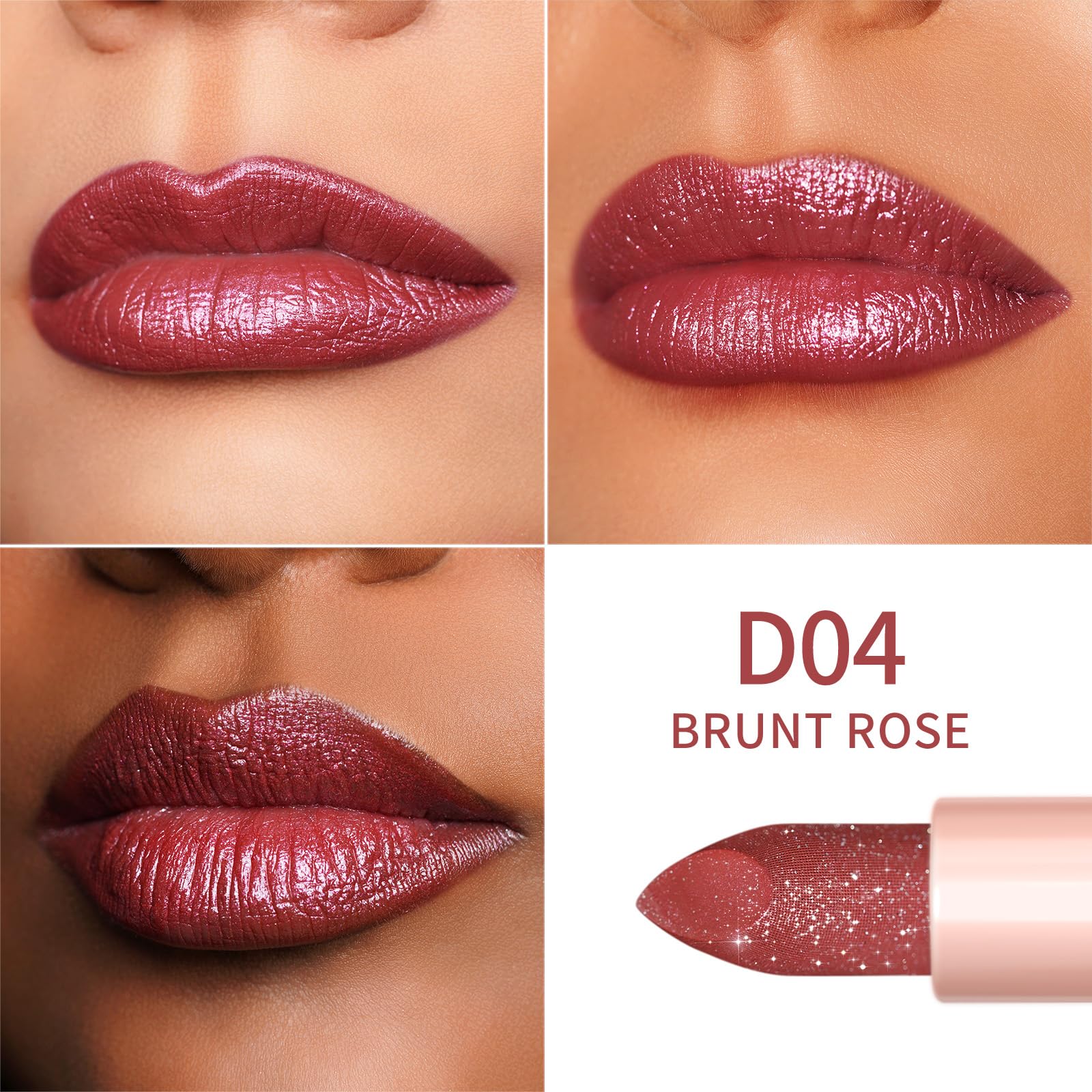 Oulac lipstick beside Damask rose and oils highlighting moisturizing ingredients