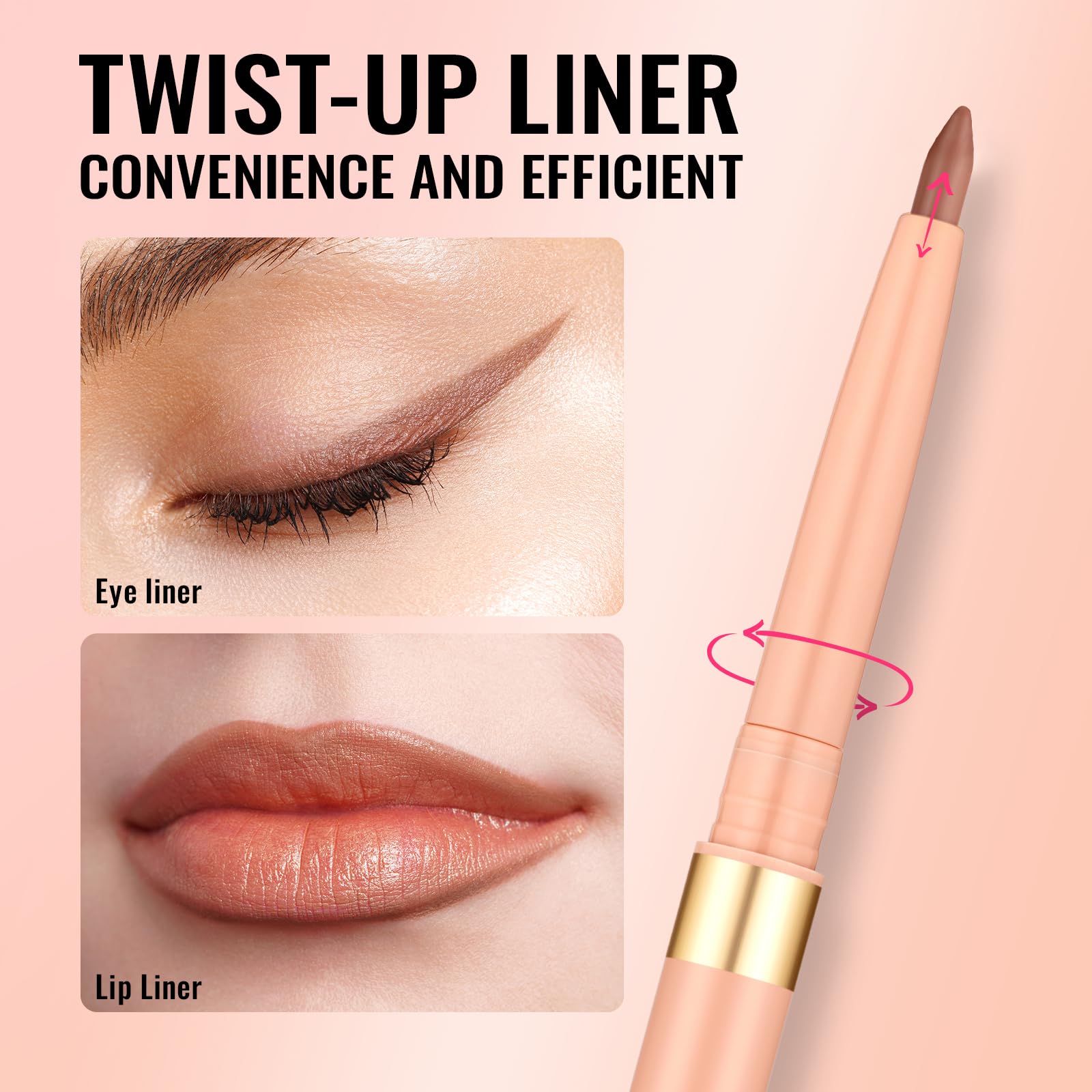 Oulac LL02 beside lipstick to show how it deepens and prolongs color wear