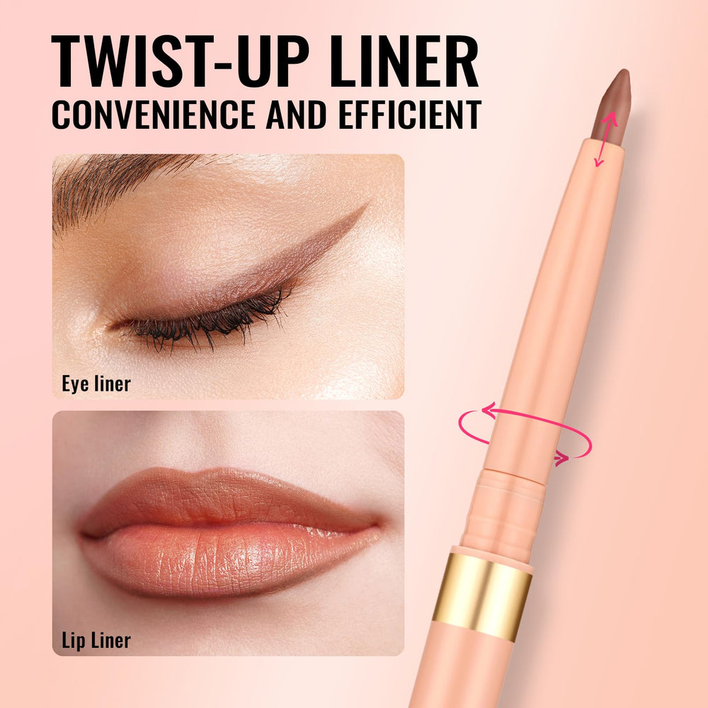 Oulac LL02 beside lipstick to show how it deepens and prolongs color wear
