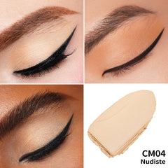 Oulac application with brush showing precise blending benefit
