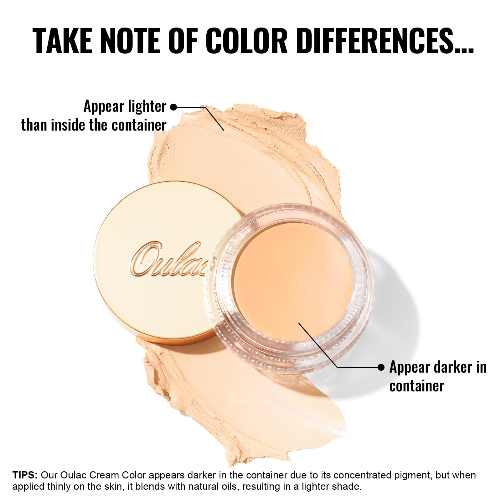 Oulac used as eyeliner showing defined matte line advantage