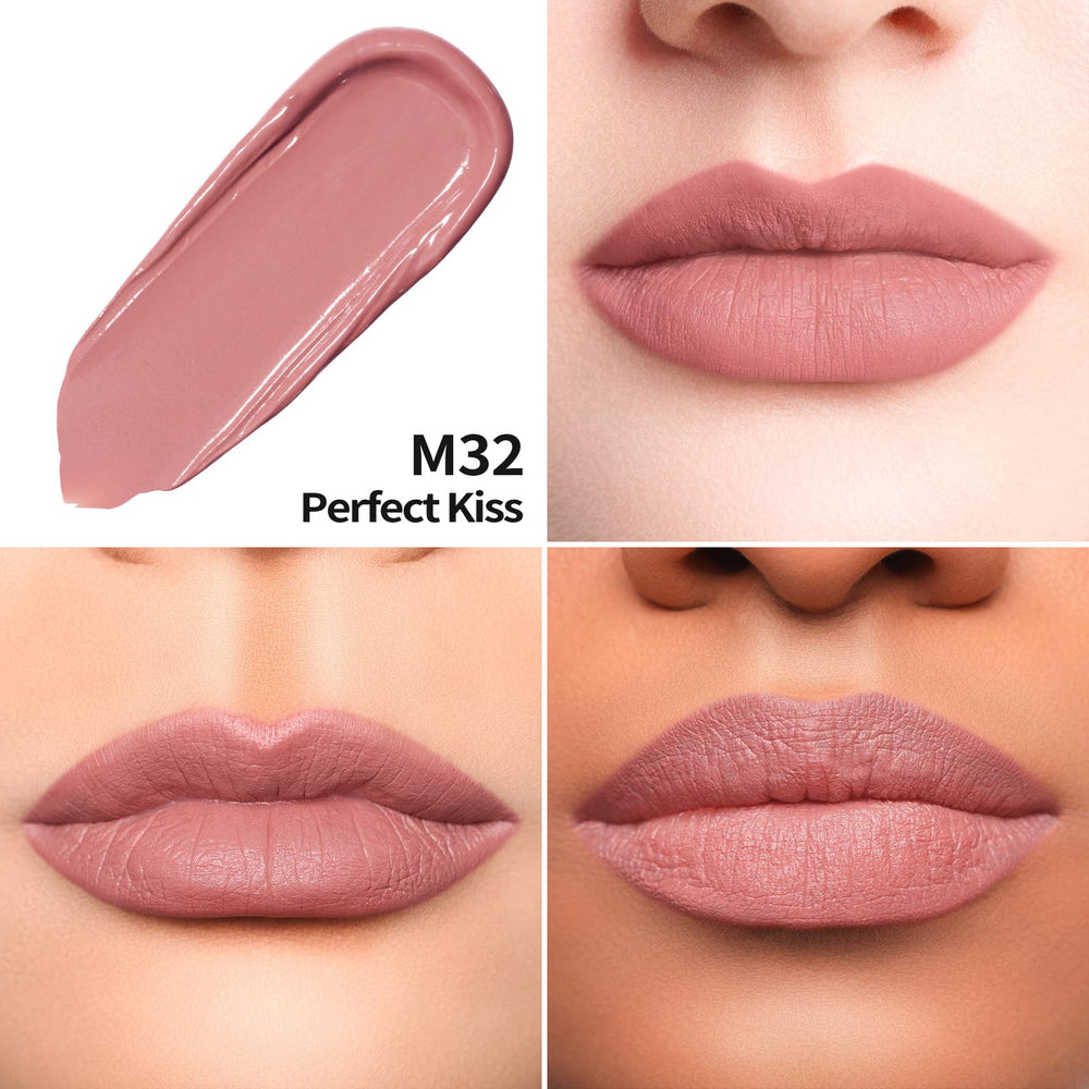 Oulac texture swipe showing creamy pigment that dries to a matte finish