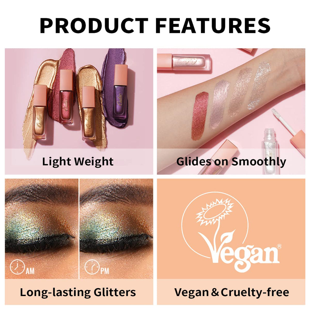 Oulac on model eye used as glitter eyeliner for dramatic effect