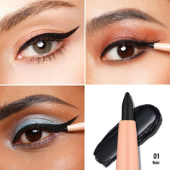 Oulac applying eyeliner along lashline for even, tug‑free lines