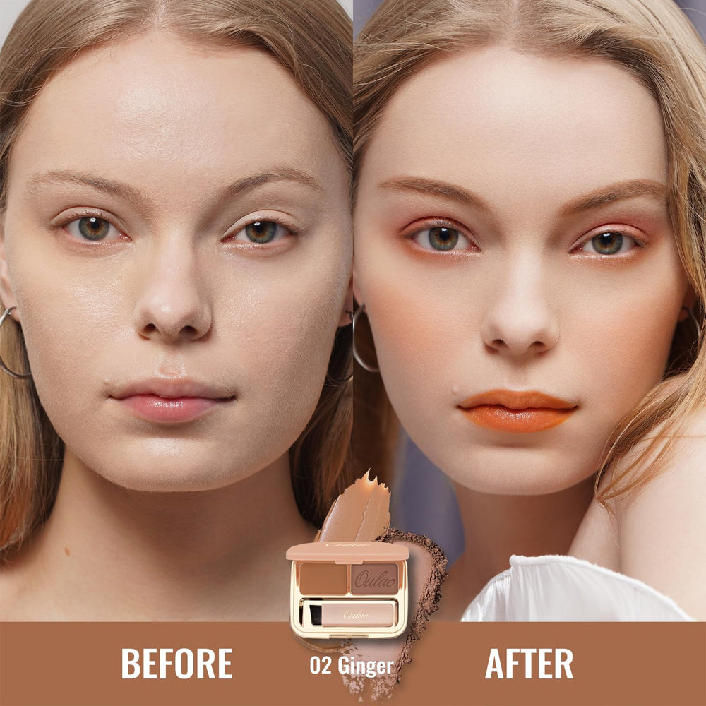 Oulac open palette with pomade and powder for versatile brow looks
