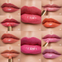 Oulac orange on model smile lifestyle showing natural glossy color boost