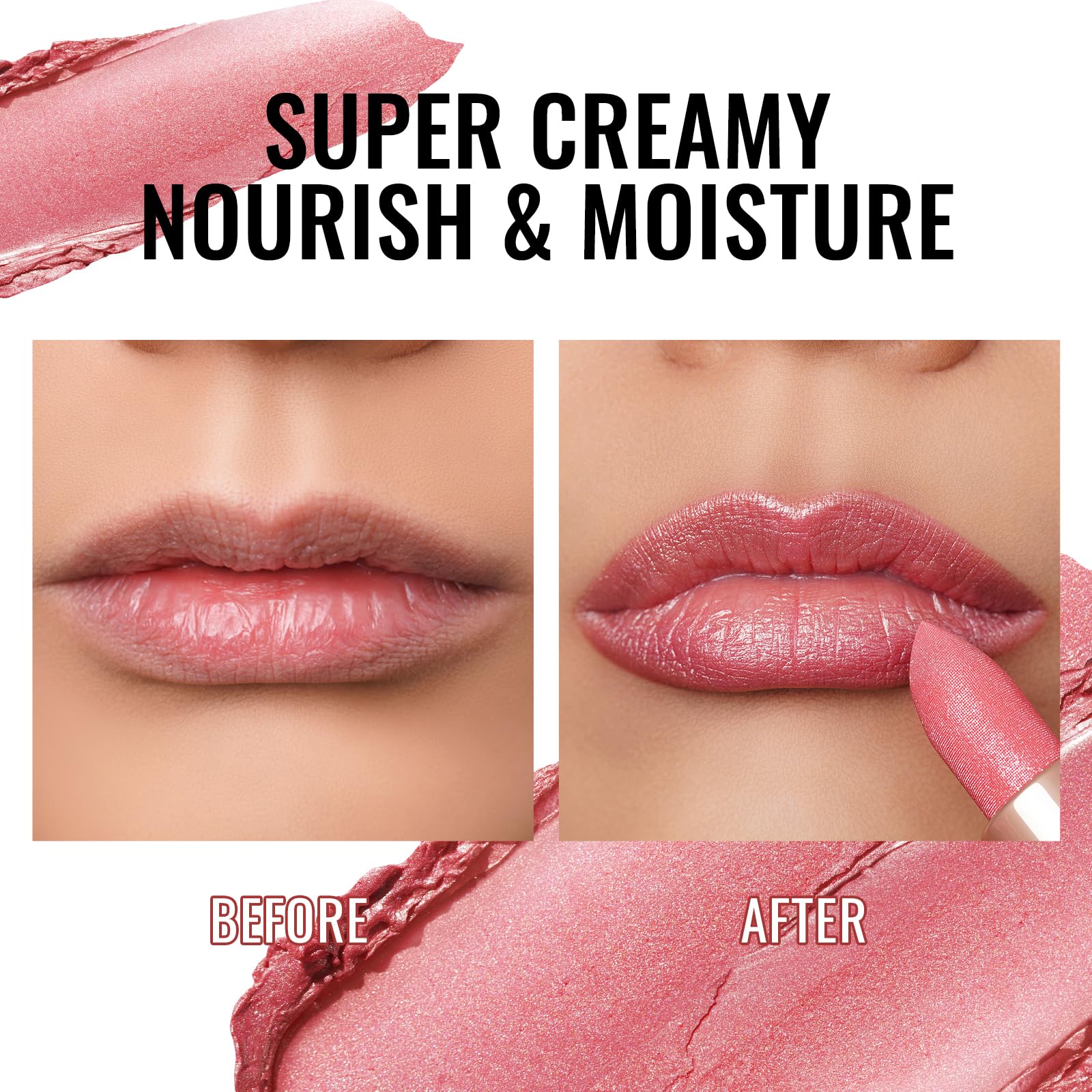 Oulac PG03 lip application close-up highlighting sheer color and luminous sheen